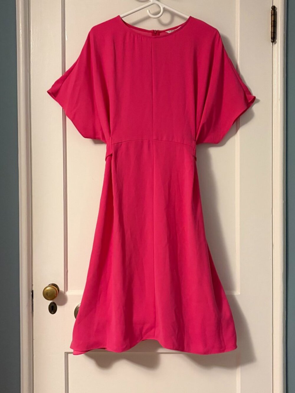 Trina Turk implied dress hot pink size large NWT preppy event wedding date night